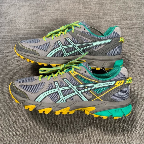 Asics Gel Sonoma Womens Running Shoes Gray Ice Blue Size 8 T4F7N - Picture 2 of 16